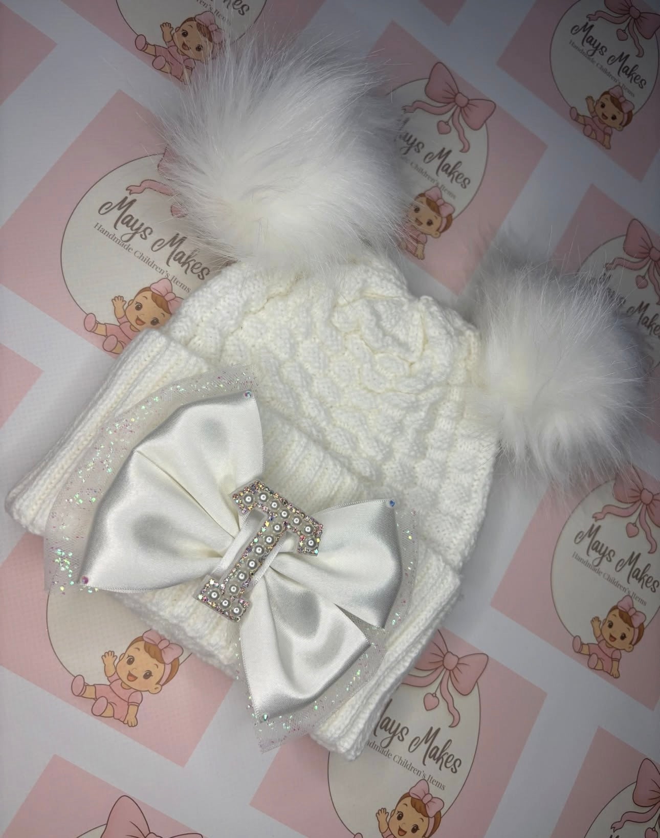 White Pom Pom Hat 2-5yrs