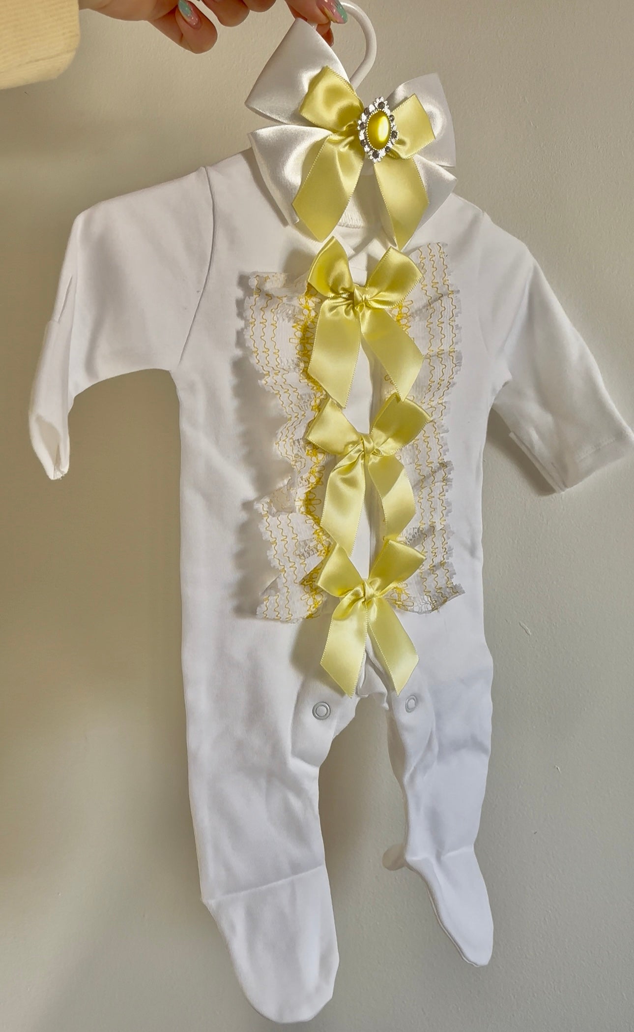 Lemon Lace Sleepsuit
