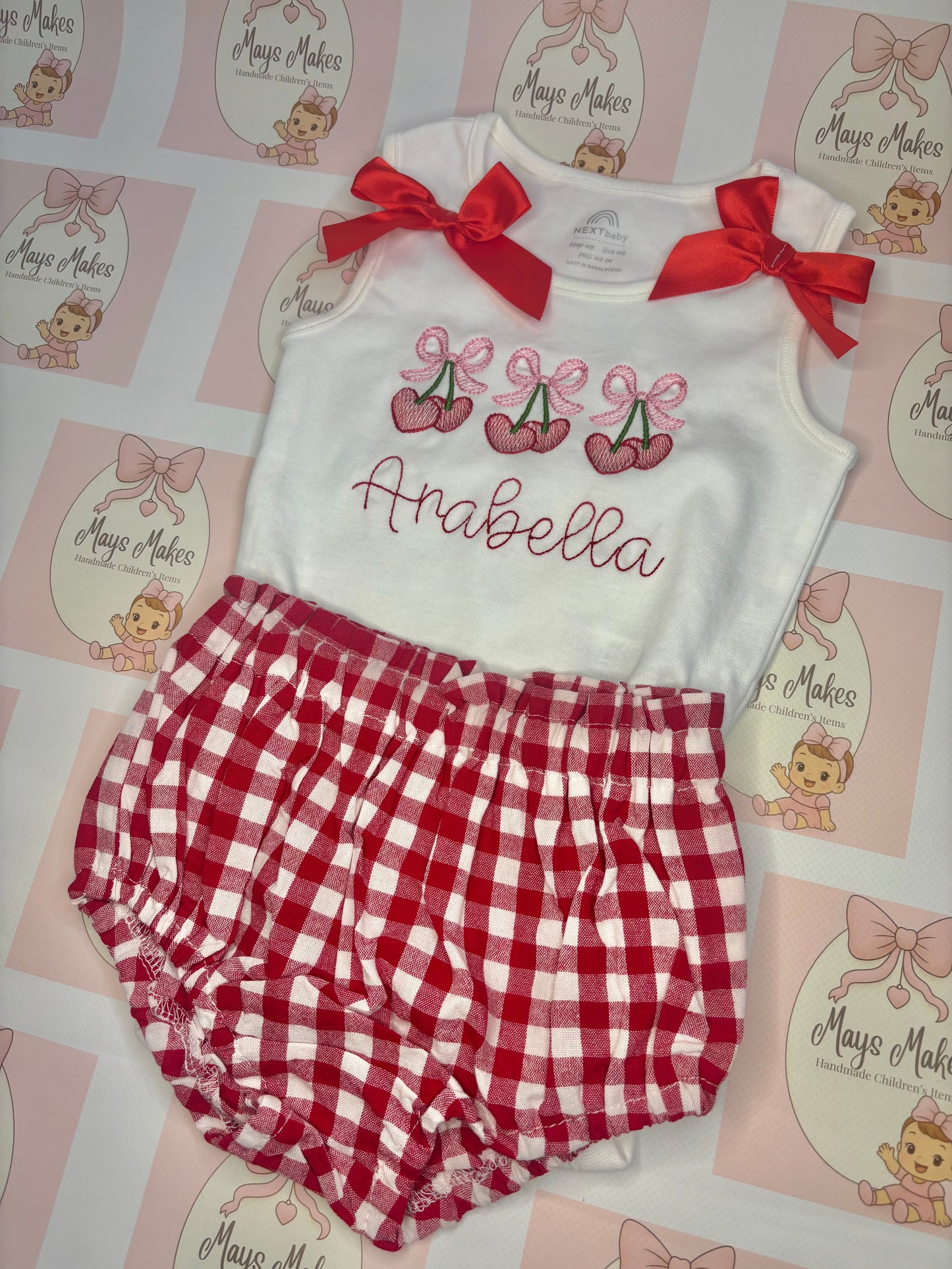 Cherry Vest & Bloomers