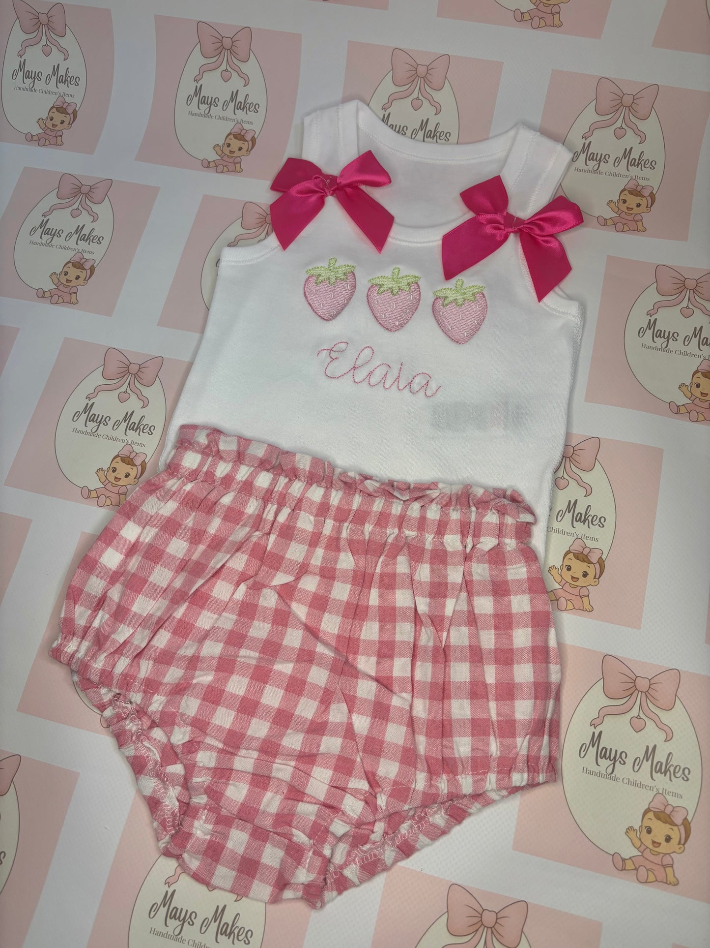 Strawb Vest & Bloomers