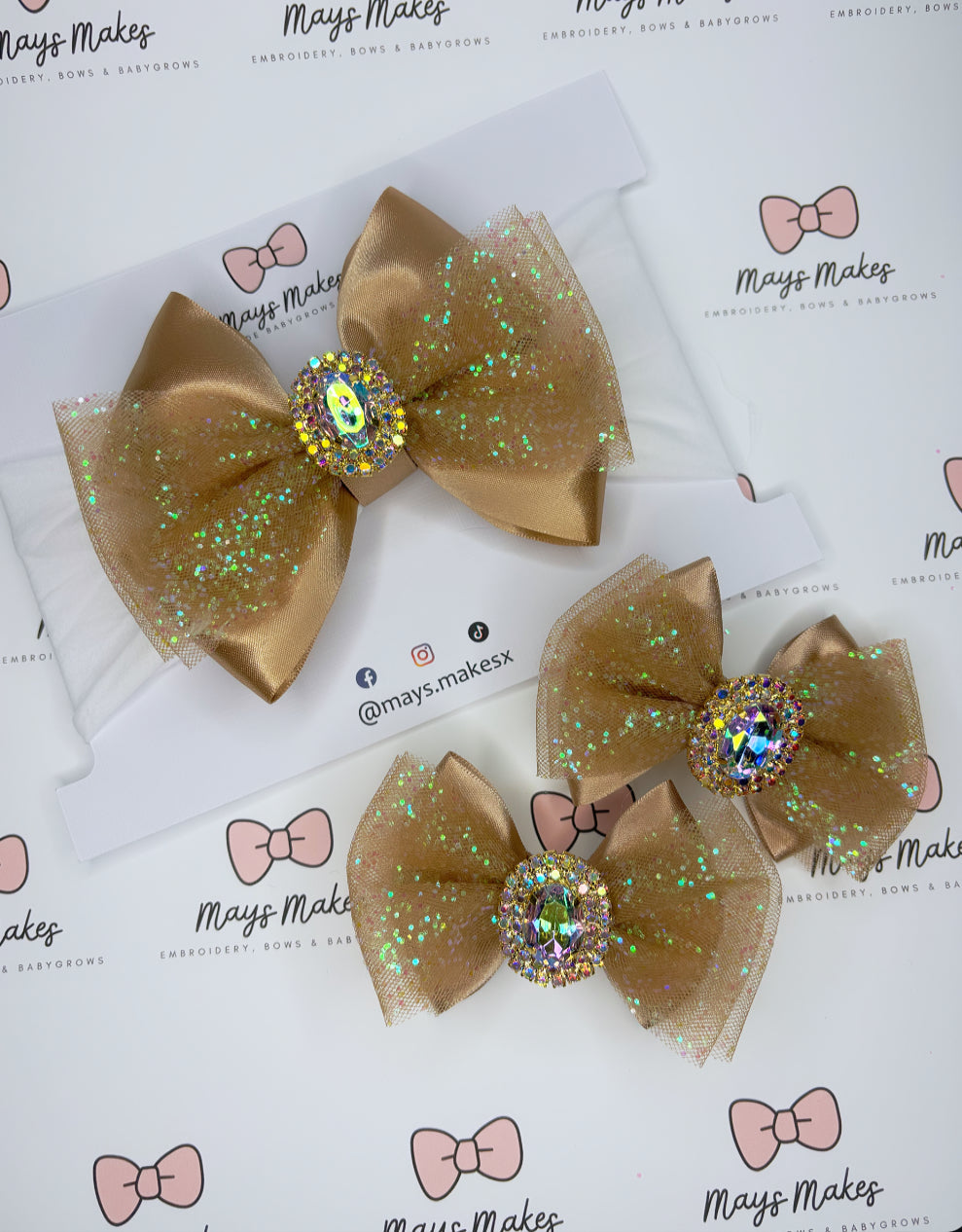 Glittery Coffee Bows