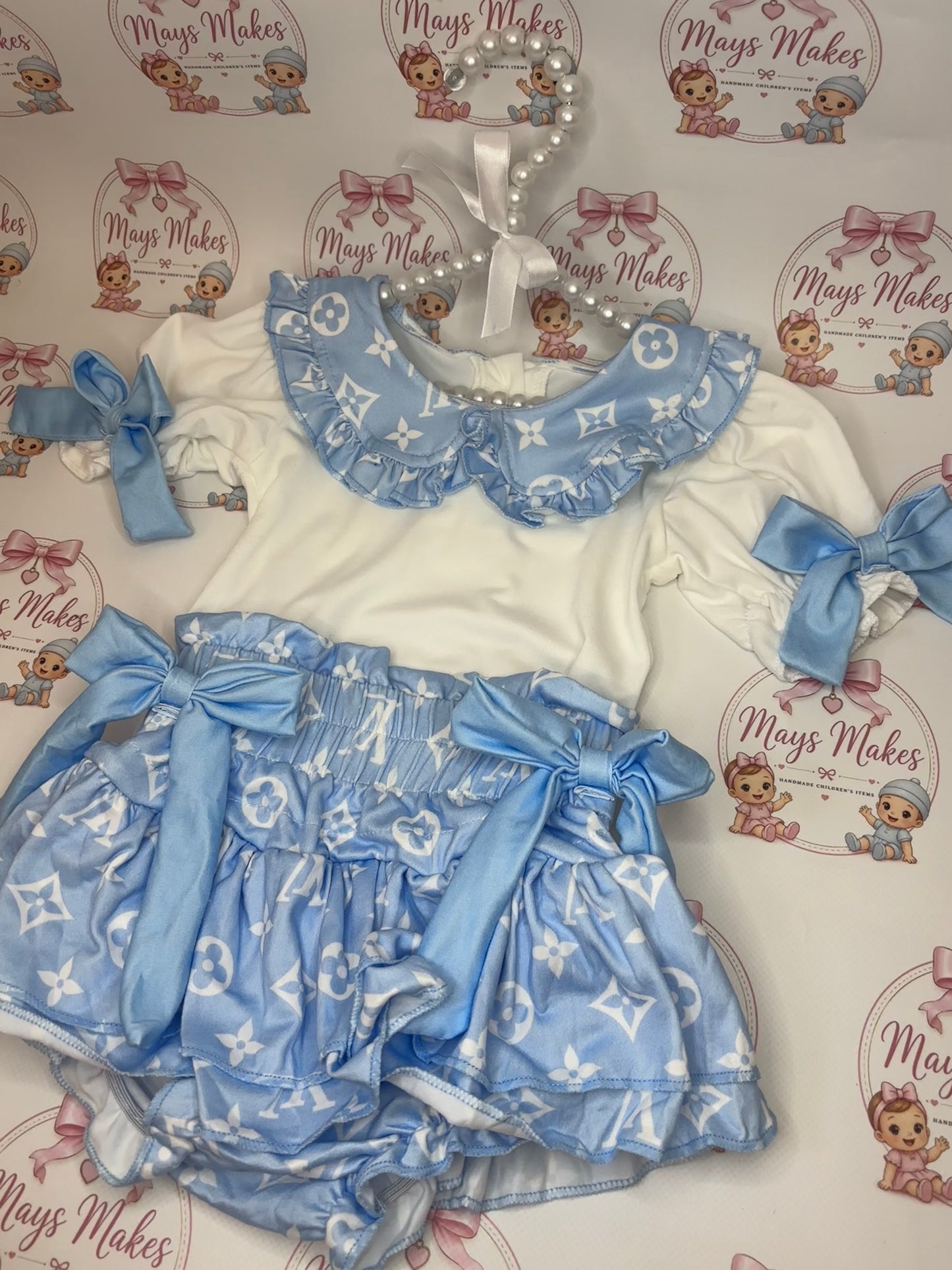 Blue Bloomer Set