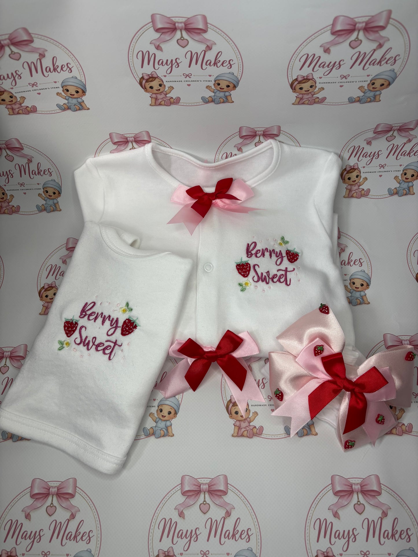 Berry Sweet Sleepsuit & Bib