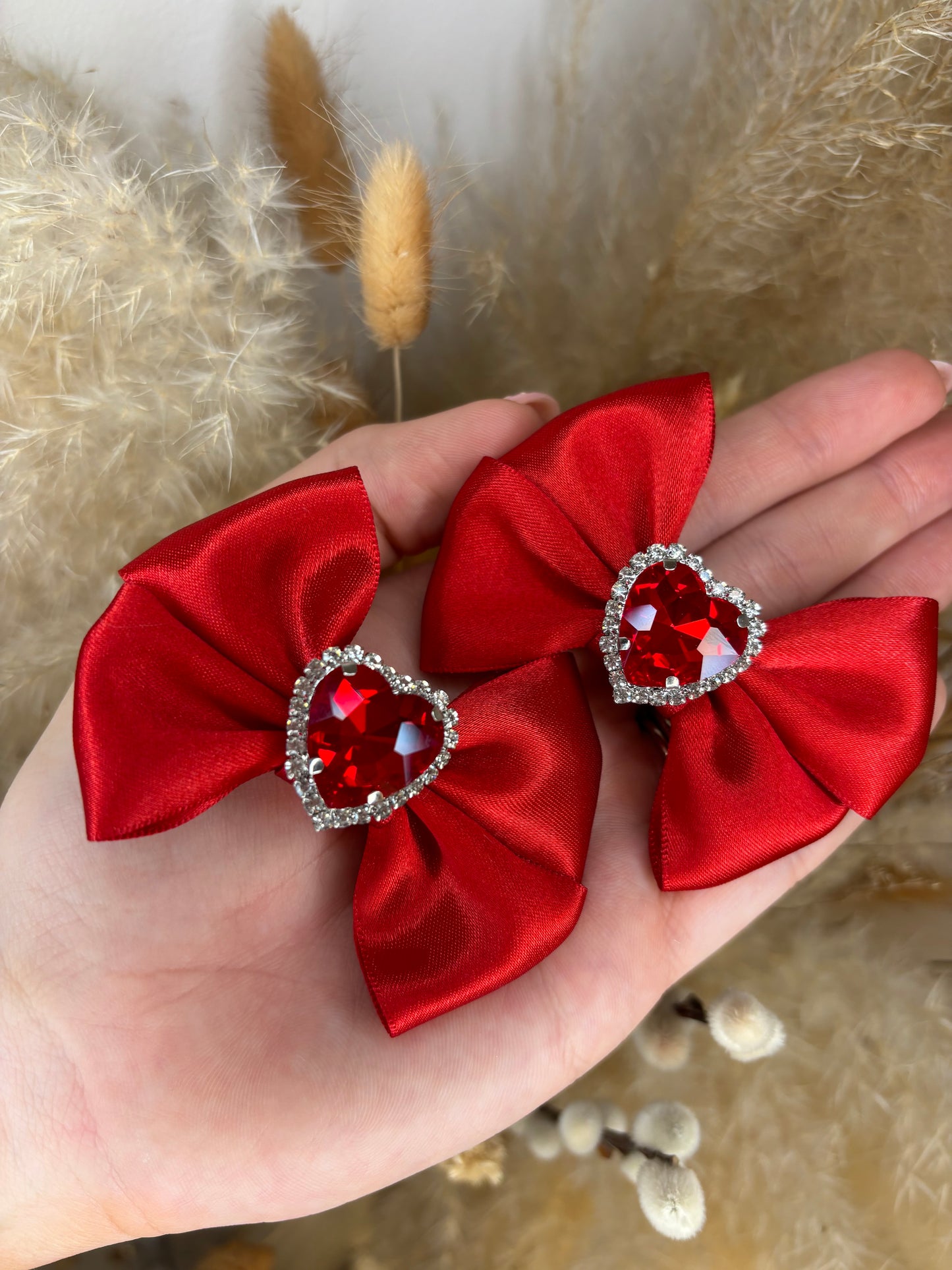 Heart Pigtail Clips