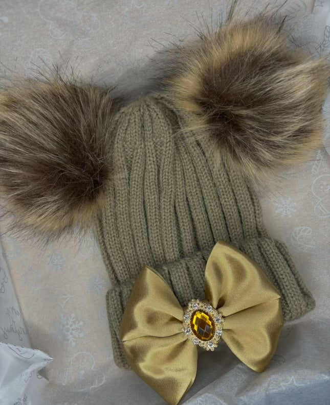 Pom Pom Hat 0-2yrs