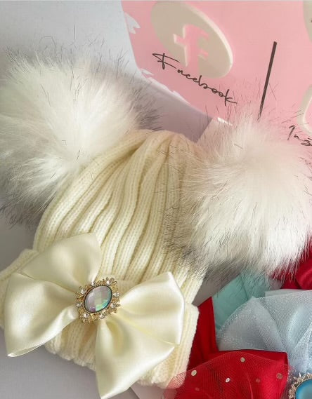 Pom Pom Hat 0-2yrs