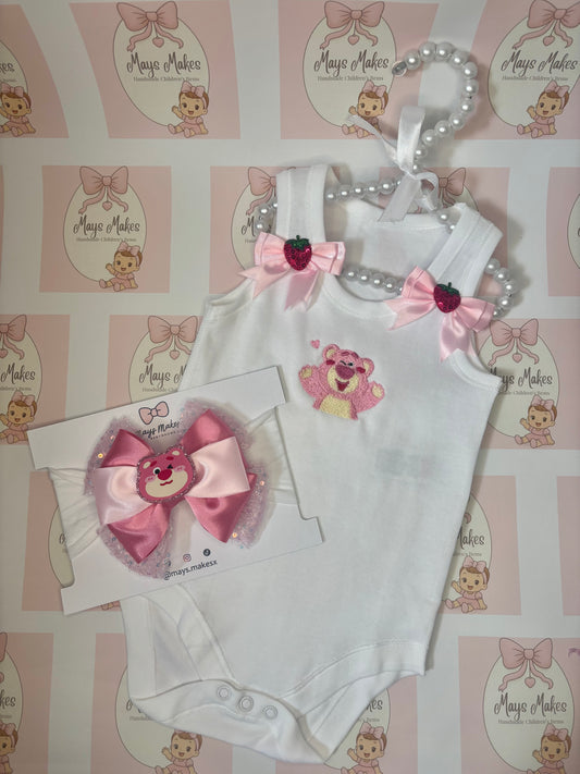 9-12m Lotso Vest & Bow set