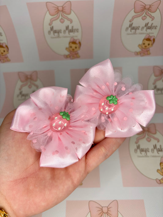 Pink Strawberry Bow