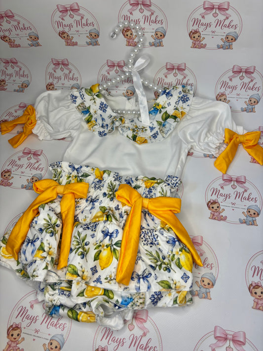 Capri Lemon Bloomer Set