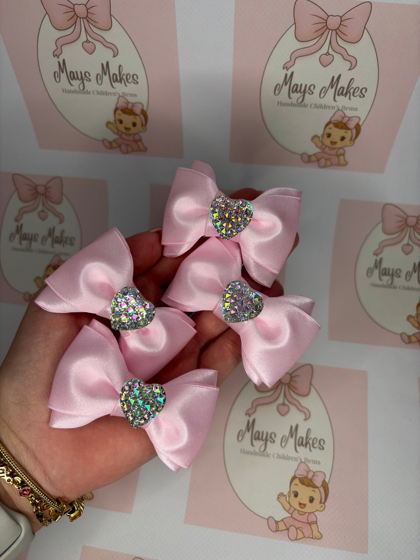 Little Pink Heart Clips