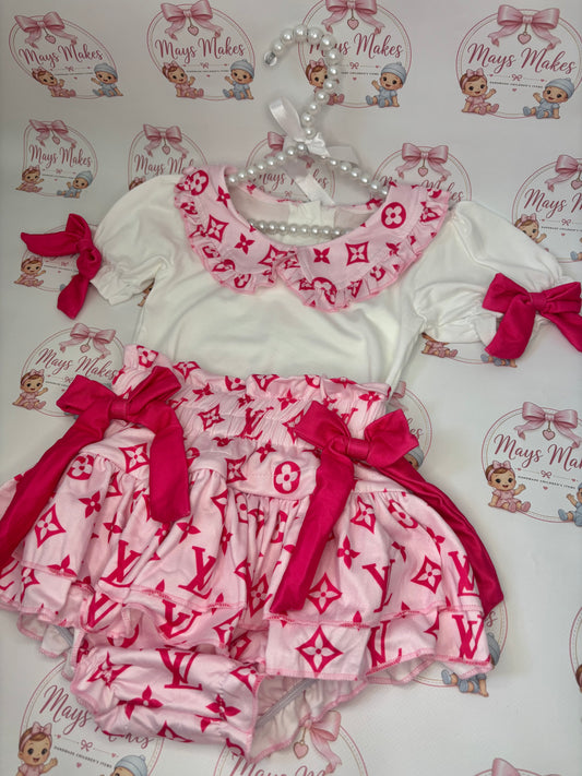 Pink Bloomer Set