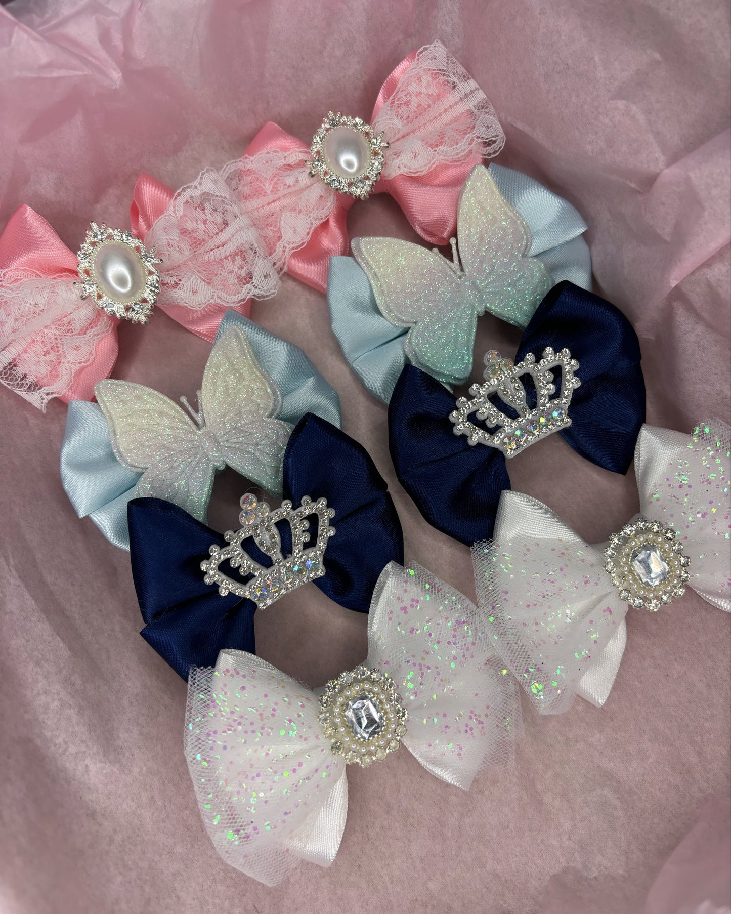 MYSTERY box of 4 pigtail clips