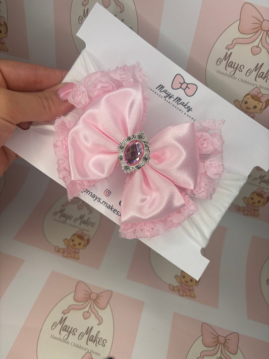 Pink Rose Bow