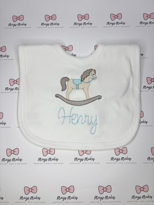 Unisex Rocking Horse Large Bib