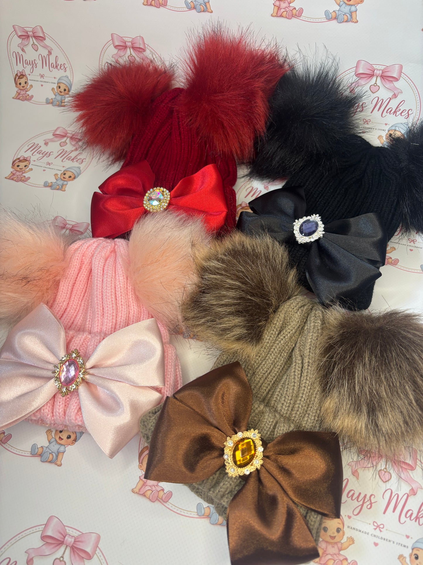 Pom Pom Hat (6 colour options) 3-6yr