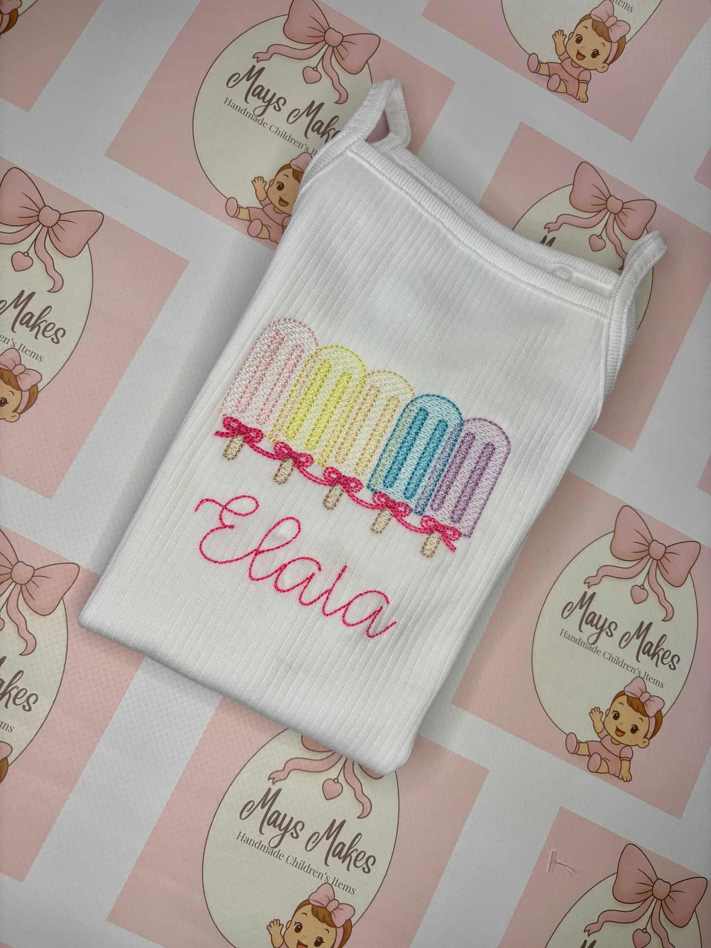 Embroidered Icepop Vest