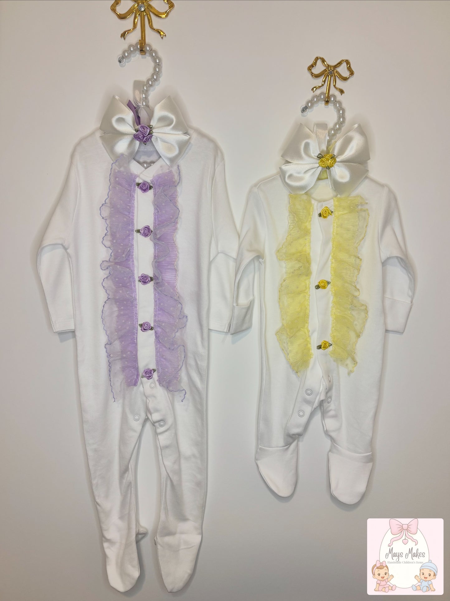 Lace Dotty Sleepsuit Set