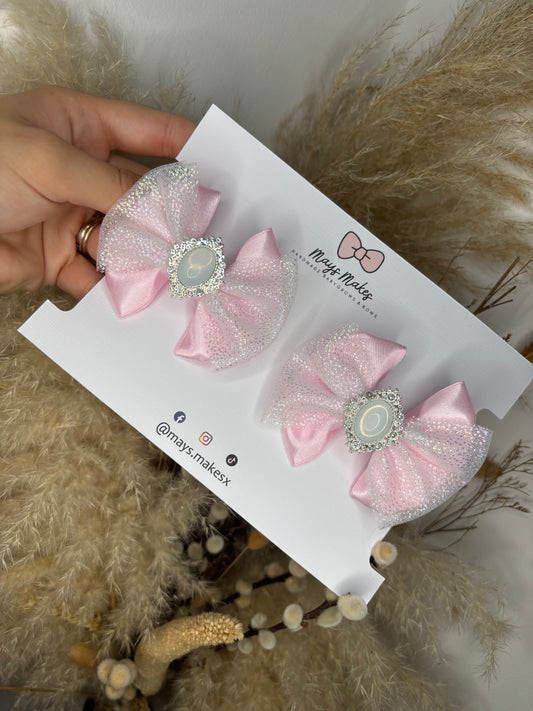 Pink Prinny Pigtail Clips