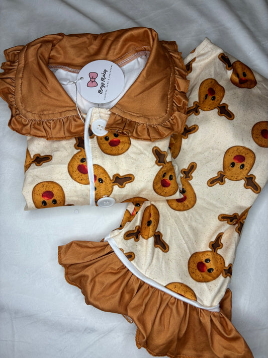 Women’s Reindeer Pjs 12-14