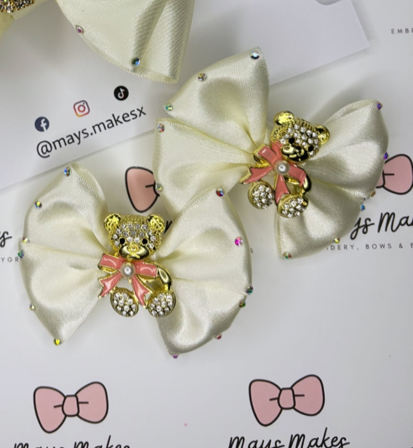 Darling Bear Pigtail Clips