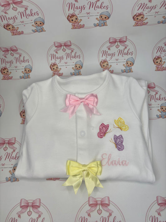 Butterflies Sleepsuit & Bib