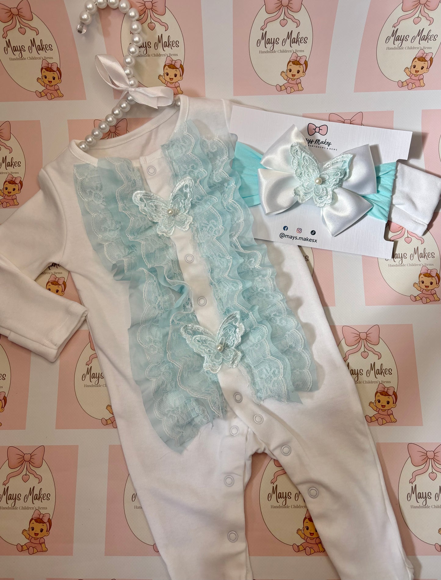 0-3 Blue Butterlfy Set