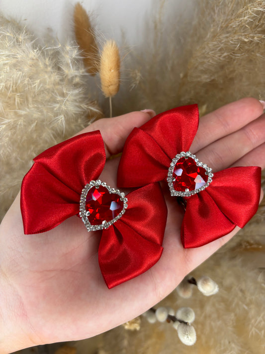 Heart Pigtail Clips